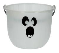 Folat Halloween Décoration-Seau-Glow in the dark Fantôme-Halloween-20 x 20 cm, 23903, Transparent