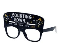 Folat 24077 Verres de fête-Compte à rebours de la Saint-Sylvestre-Lunettes, soirée à thème, carnaval, Bleu