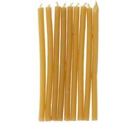 Folat Cire dábeille-10 cm-24 pièces-Fabrication de Produits naturels, Bougies d'anniversaire Résistantes aux gouttes, brûlent plus longtemps, parfum de miel, 24310, Jaune