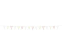 Folat 24324 Décorations de fête en papier coloré pastel Bannière Drapeau Fanion - Playful Powder - 6 mètres - Décorations de mariage pour festival, carnaval, décoration d'anniversaire, baby shower