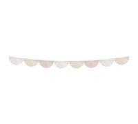 Folat 24325 papier coloré pastel Guirlande d'éventails-Playful Powder-4 mètres fête de mariage pour festivals, carnavals, décorations d'anniversaire, baby showers, Rose