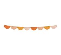 Folat 24331 papier couleur pêche jaune orange Guirlande d'éventails-Pretty Peachy-4 mètres fête pour festival, carnaval, décoration d'anniversaire