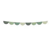 Folat 24343 Décorations de fête en papier vert Guirlande d'éventails - Serene Sage - 4 mètres - Décorations pour festival, carnaval, décoration d'anniversaire