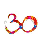 Folat 24834 Lunettes pour 30e anniversaire Motif ballons Rouge