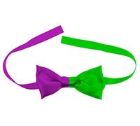 Folat 24868 Costume le Carnaval Nœud Papillon Colorblock Violet/Vert Néon Fluorescents - nœud papillon pré-noué de Fête Couleur unisexes décoration de fête pour le carnaval Halloween
