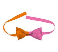 Folat 24869 Costume le Carnaval Nœud Papillon Colorblock Orange/Rose Néon Fluorescents - nœud papillon pré-noué de Fête Couleur unisexes décoration de fête pour le carnaval Halloween