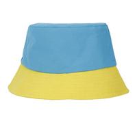 Folat 24870 Costume le Carnaval Chapeau Bucket Colorblock Bleu/Jaune Néon Fluorescents - Chapeaux de Fête Couleur unisexes décoration de fête pour le carnaval Halloween