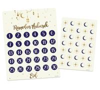 Folat 24898 Decoration Eid Mubarak Calendrier compte à rebours 'Ramadan Mubarak' - Eid Mubarak - Décoration Ramadan Aid Moubarak