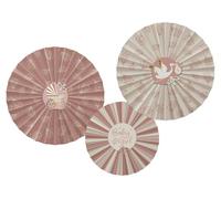 Folat 24994 Shower Fille-Lot de Roues Déco-Blooming Baby Girl-3 pièces-pour Révélation de Genre Decoration, Multicolour