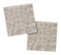Folat 24998 Shower Fille-Serviettes-Blooming Baby Girl-33 x 33 cm-20 pièces-pour Révélation de Genre Decoration, Pink