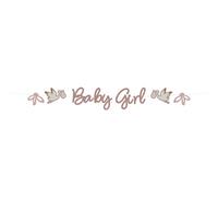 Folat 24999 Shower Fille-Fanion Lettre Blooming Baby Girl-1,5 mètre-pour Révélation de Genre Decoration, Multicoloured