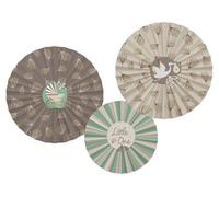 Folat 25017 Decoration Baby Shower - Lot de Roues Déco - Blooming Baby Little One - 3 pièces - pour Révélation de Genre Decoration