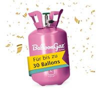 Folat 25202 Réservoir d'hélium pour 30 ballons Vert | Acier Recyclable, Valve Intégrée Simple Utilisation, 0,20 m³ Capacité, Usage Unique, Sans Ballons, Adaptateur Inclus