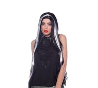 Folat 26752 Perruque Sorcière Noir/Gris