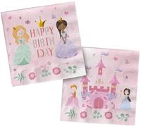 Folat- Servietten-Pretty Princess-33 x 33 cm-20 Stück, 27487, Rose