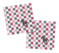 Folat 27504 Décoration d'anniversaire Rose-Serviettes-Happy Horses-33 x 33 cm-20 pièces-Vaisalle Party thème Cheval, Multicolore