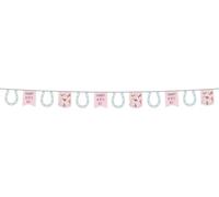 Folat 27506 Décoration d'anniversaire Rose-Guirlande Fanions-Happy Horses-6 mètres-Party thème Cheval, Multicolore, 600x21cm