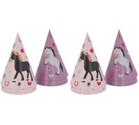Folat 27514 Décoration d'anniversaire Cheval Rose - Chapeaux de fête - Happy Horses - 6 pièces - Party thème Cheval (Lot de 2)