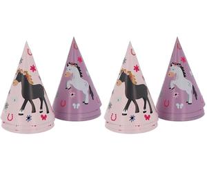 Folat 27514 Décoration d'anniversaire Cheval Rose - Chapeaux de fête - Happy Horses - 6 pièces - Party thème Cheval (Lot de 2)
