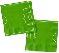 Folat Bleu Vert Serviettes-Fantastic Football-33 x 33-20 pièces-Décoration d'anniversaire, Fournitures de Fête sur le Thème du Football pour enfants garçons et filles, 27569