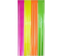 Folat 27593 fête-Néon-1 x 2 m-Foil Fringe Rideau Tinsel pour Mur Photographie, Mariage, Anniversaire Party, Multicolore
