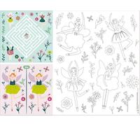 Folat 27604 Nappes Anniversaire Fille pour Enfants Set de table d'activités - Fabulous Fairy - 6 pièces Princesse Décoration Rectanguilaire