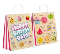 Folat 27692 Pochette Cadeau Kawaii Anniversaire Enfant Sacs cadeaux - Kawaii Party - 6 pièces Sacs-cadeaux colorés pour fêtes d'enfants et d'adultes