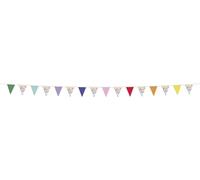 Folat 27780 Décoration d'anniversaire colorée-Guirlande Fanions-Papier-Stripetastic-6 m-Articles de fête pour enfants et adultes, Multicolore