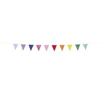 Folat 27782 Décoration d'anniversaire colorée-Guirlande Fanions-Stripetastic-6 m-Articles de fête pour enfants et adultes, Multicolore