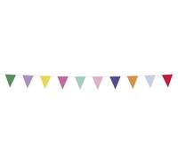 Folat 27784 Décoration d'anniversaire colorée-Guirlande Fanions-Polyester/Coton-Stripetastic-6 m-Articles de fête pour enfants et adultes, Multicolore