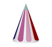 Folat 27801 Décoration d'anniversaire colorée-Chapeaux Stripetastic-6 pièces-Articles de fête pour enfants et adultes, Multicolore