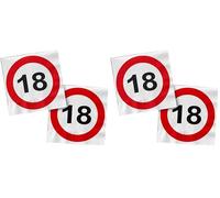 Folat 28372 Serviettes 18 ans - Panneau de Signalisation 18-33 x 33 cm - 20 piècessignal d'interdiction, panneaux d'interdiction (Lot de 2)