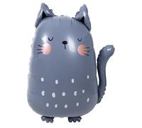 Folat 28585 Ballon aluminium en forme - Chat - 49 x 69 cm - Décoration de fête pour anniversaires d'enfants, animaux, thème animalier - Ballon en aluminium à remplir d'hélium