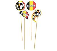 Folat 31100 Bâtonnets Football Belgique 10cm - 8 pièces Coupe du Monde de Football