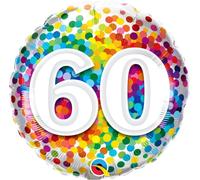 Folat 49548Q Ballon d'anniversaire 60 ans Multicolore