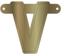 Folat 50215 Bannière lettre V : métallique doré