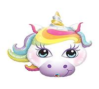 Folat 57352Q Ballon en aluminium licorne 96 cm Multicolore 96 cm