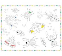 Folat 62803 Party Décoration Insecte Fête et Anniversaire des Enfant Sets de table colorés - Buzzing Bugs - 40 x 30 cm - 6 pièces - vaisselle pour Parties à thème Insecte en Papier
