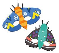 Folat 62810 Party Décoration Fête et Anniversaire des Enfant Masques loup Buzzing Bugs-6 piècespour Parties à thème Insecte en Papier, Multicolore