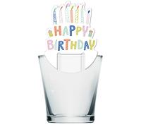 Folat 62834 Marqueurs en verre Eco Party-6 pièces, Multicolore