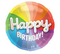 Folat 62842 Ballon aluminium 3D Happy Birthday - 56 cm
