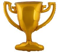Folat 62928 Trophée Ballon Gonflable Doré Ballon Aluminium - Forme - Coupe du Championnat - 85 x 77 cm Anniversaire, coupe d'or