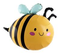 Folat 62934 Ballons D'Abeille Ballon Aluminium - Forme - Abeille - 65 x 60 cm Décoration D'Anniversaire