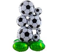 Folat 62939 Ballon de Fête de football Ballon Aluminium debout - Ballons de football - 53 x 77 cm Coupe du monde, d'anniversaire pour enfants
