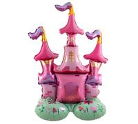 Folat 62941 Princesse Château Magique ballon Ballon Aluminium debout - Château de Princesse - 65 x 90 cm Décoration de fête anniversaire