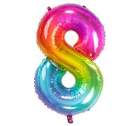 Folat ballon en aluminium Yummy Gummy Rainbow '8' 86 cm Multicolor