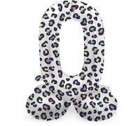 Folat 63930 Ballon Aluminium Numéro avec base Chiffre 0 Bright Panther 72 cm-Pour Date, Anniversaire, Décoration, pas besoin d'hélium, Coloré