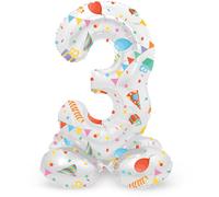 Ballon en feuille debout Joyful Party numéro 3 à 72 cm MOSELOTA G