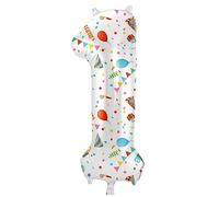 Folat 64171 Ballon Aluminium Numéro Chiffre 1 Joyful Party 86 cm-héliumballon pour Date, Anniversaire, Décoration, Multicolore