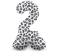 Folat 64742 Ballon Aluminium Numéro avec base Chiffre 2 Bright Panther 41 cm - Pour Date d'anniversaire, Anniversaire, Décoration, pas besoin d'hélium